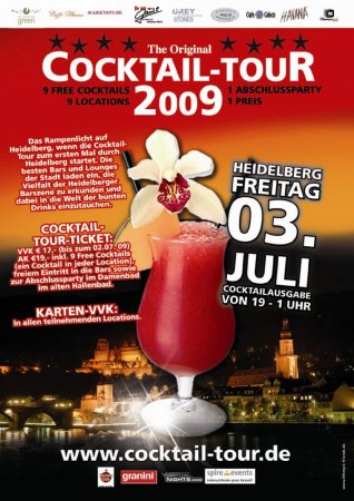 Cocktail Tour Heidelberg Werbeplakat