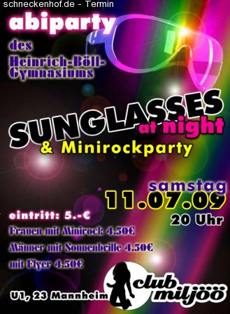 Abi Party Sunglasses at Night Werbeplakat