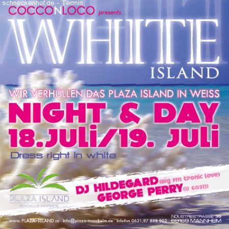 White Island Party Werbeplakat