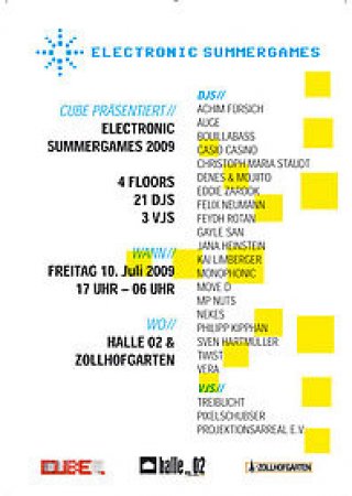 Cube Summergames Werbeplakat