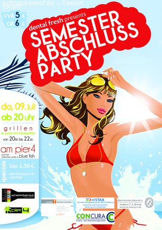 Semester Abschluss Party Werbeplakat