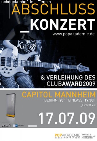 Semesterabschlusskonzert Werbeplakat