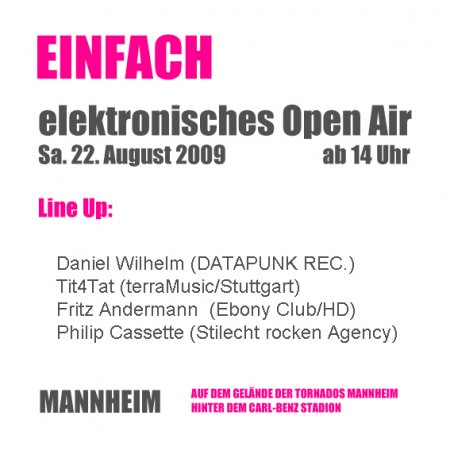 EINFACH Festival Werbeplakat
