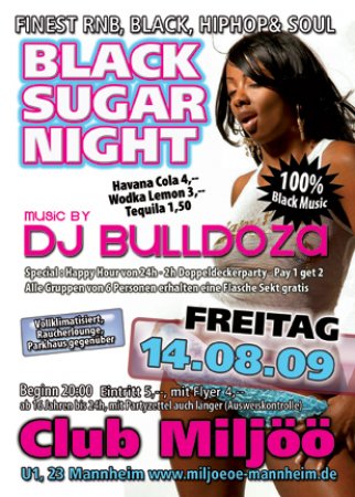 BLACK SUGAR NIGHT Werbeplakat