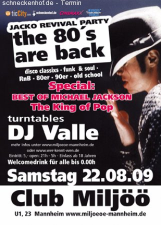 JACKO REVIVAL PARTY Werbeplakat