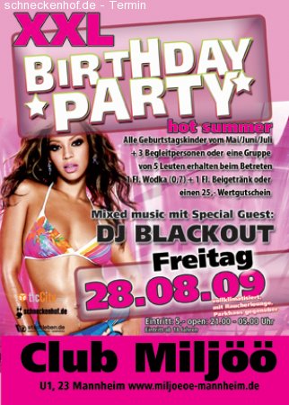 XXL BIRTHDAY PARTY Werbeplakat