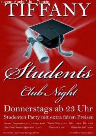 Student's Club Night Werbeplakat