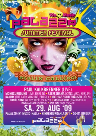 Palazzo Summer Festival Werbeplakat