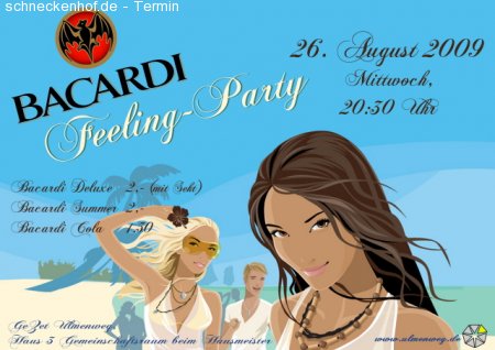 Bacardi Feeling-Party Werbeplakat