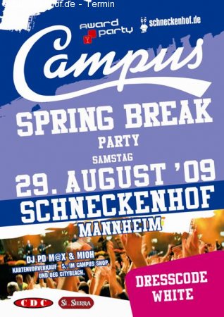 Campus Spring Break Werbeplakat