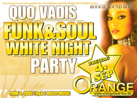 die funk&soul white party Werbeplakat