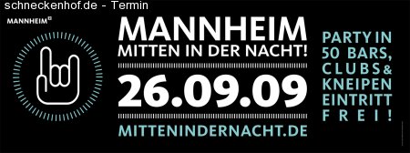 Mannheim mitten in der Nacht Werbeplakat