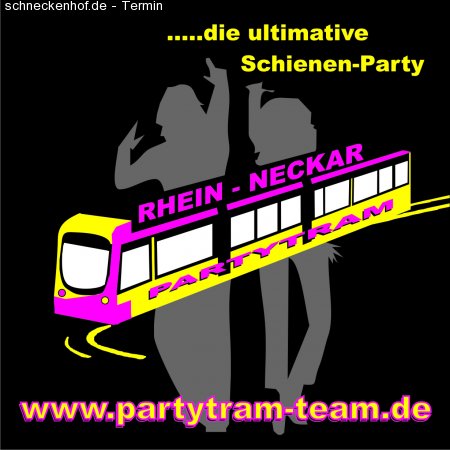 Partytram Rhein Neckar Werbeplakat