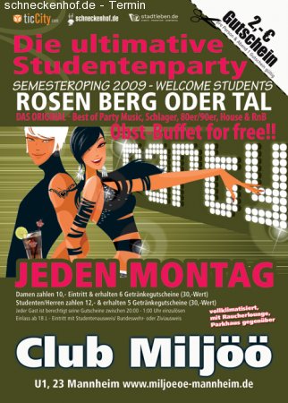 Semester Opening Party Werbeplakat