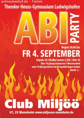 thg ludwigshafen abi party Werbeplakat