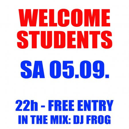 Welcome students Werbeplakat