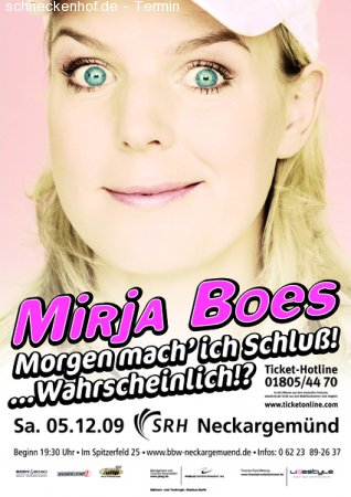 Mirja Boes Werbeplakat