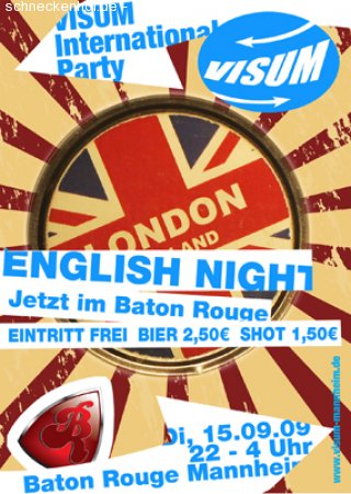 VISUM English Night Werbeplakat