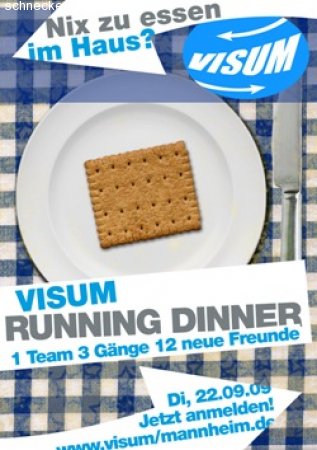 VISUM Running Dinner Werbeplakat