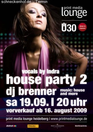 Ü30 House Party Werbeplakat