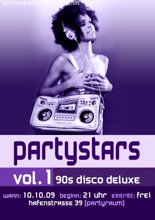 Partystars vol. 1 - 90s disco Werbeplakat
