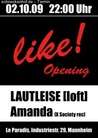 LIKE! the real opening Werbeplakat