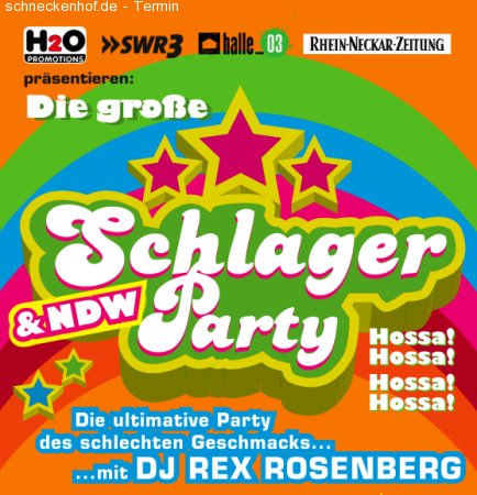 Schlager & NDW Party Werbeplakat