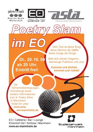 Poetry Slam Werbeplakat