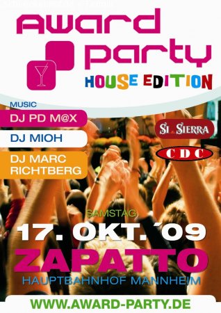 Award Party ::House Edition:: Werbeplakat