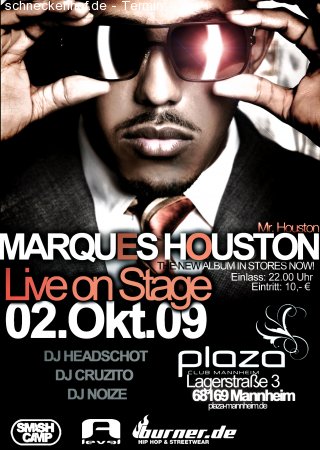 marques houston live on stage Werbeplakat