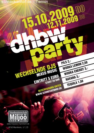 DHBW Party Werbeplakat