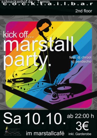 Kick Off Marstallparty Werbeplakat