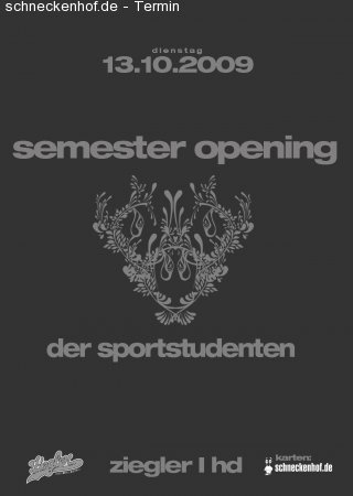 Semester Opening der Sportstud Werbeplakat