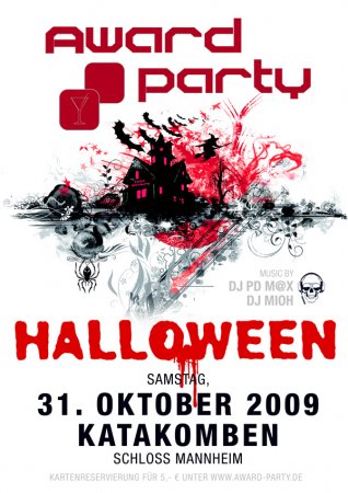 Award Party Halloween Werbeplakat