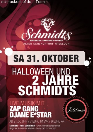 Halloween und 2 Jahre schmidts Werbeplakat