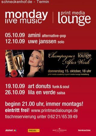 Monday Live Music Werbeplakat