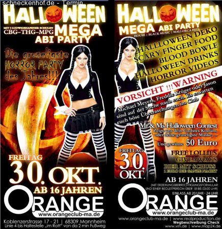 Halloween-Abi-Party Werbeplakat