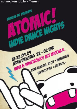 Atomic! Indie Dance Night Werbeplakat