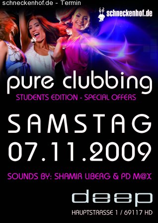 Pure Clubbing Werbeplakat