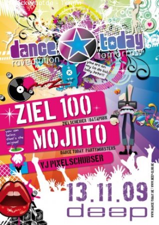 Dance Today mit Ziel 100 Werbeplakat
