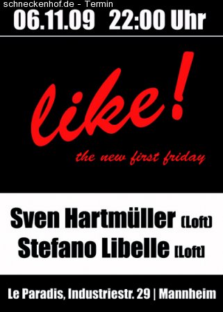 like! the new first friday Werbeplakat