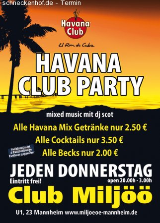 Havana Club Party Werbeplakat
