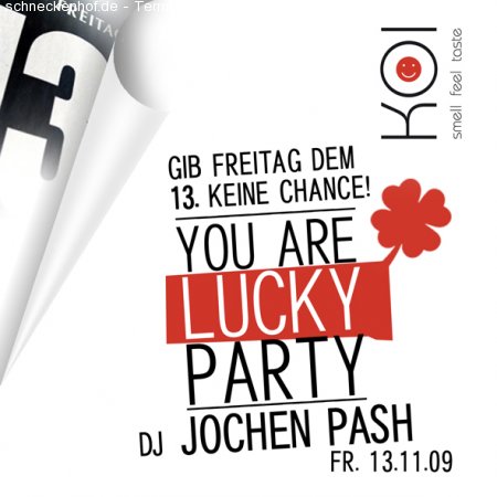 You are lucky Party Werbeplakat