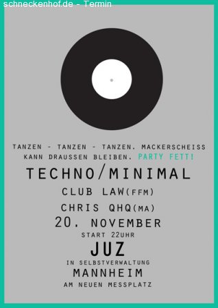 Party Fett! - techno/minimal Werbeplakat