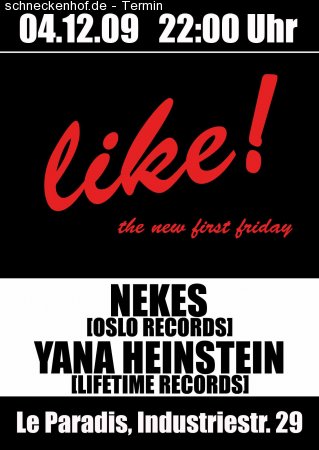 like! the new first friday Werbeplakat