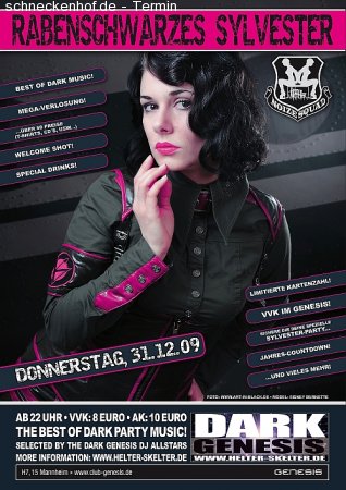 Dark Genesis - Silvesterparty Werbeplakat