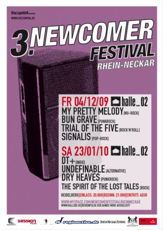 Newcomerfestival 1.Runde Werbeplakat