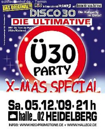 Ü30 X-mas Special Party Werbeplakat