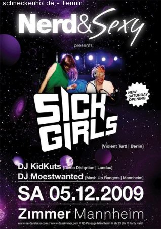 Nerd & Sexy mit Sick Girls Werbeplakat