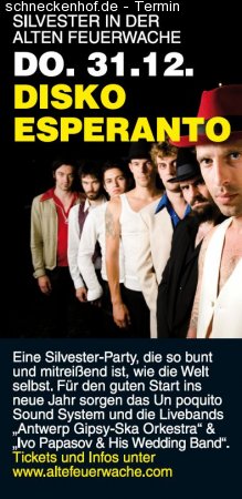 Disko Esperanto Silvester Spez Werbeplakat
